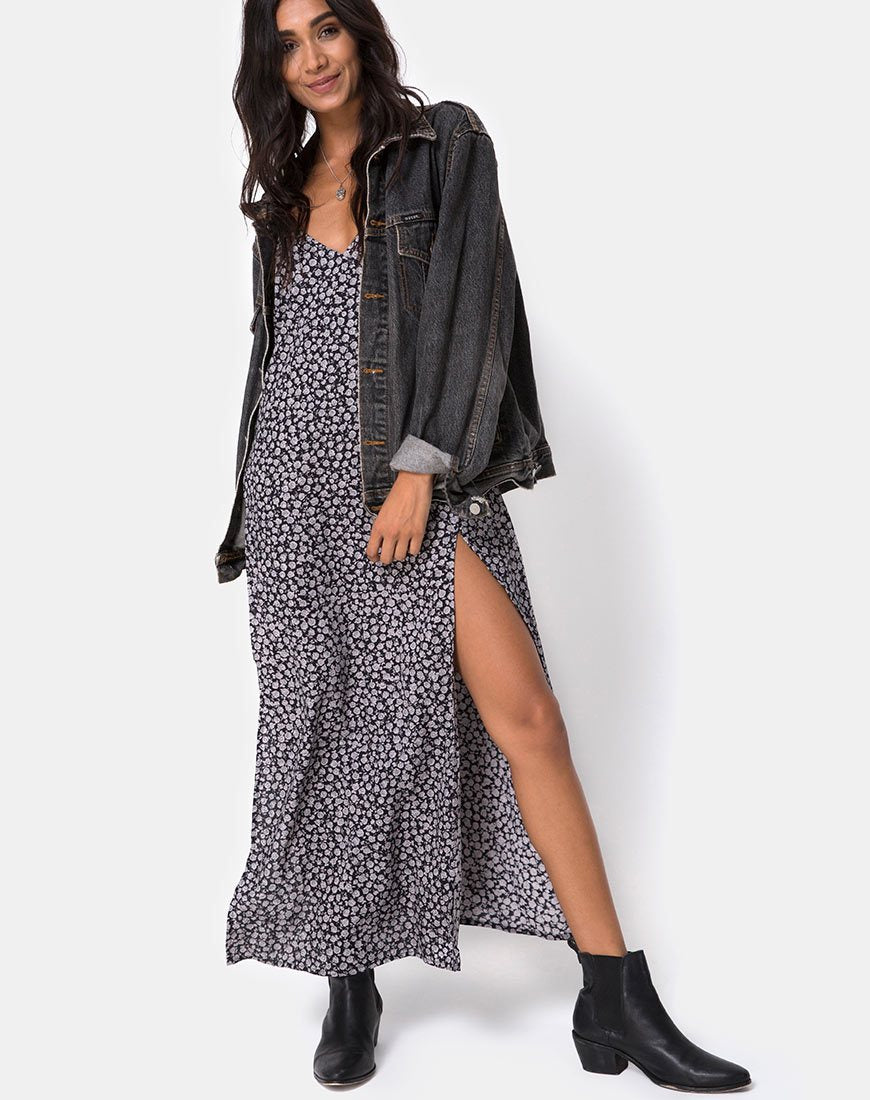 Imagen del vestido Hime en Ditsy Rose Negro