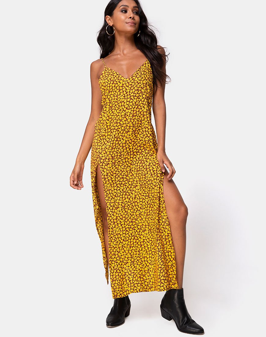 Imagen de Hime Maxi Dress in Ditsy Rose Marigold
