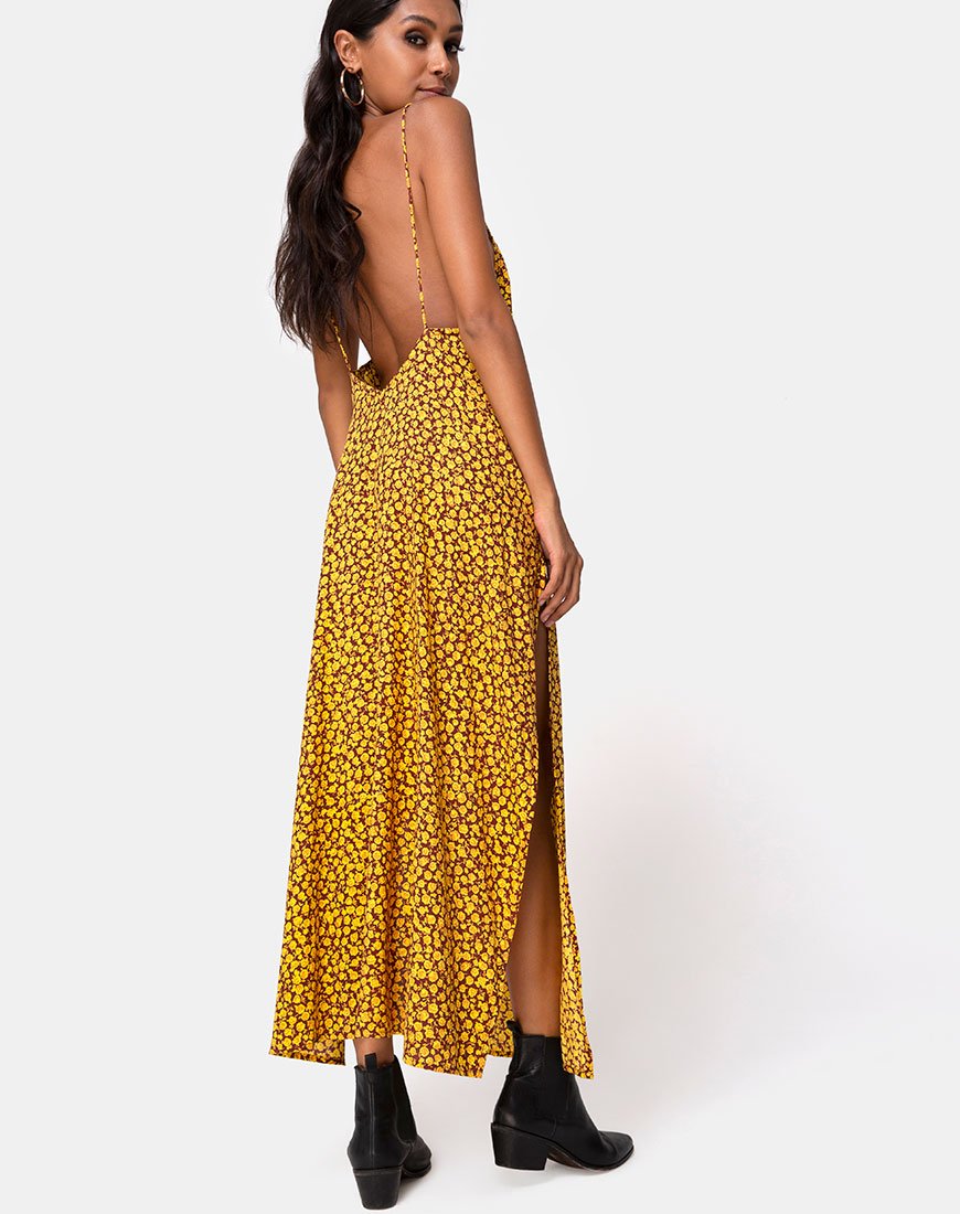 Imagen de Hime Maxi Dress in Ditsy Rose Marigold
