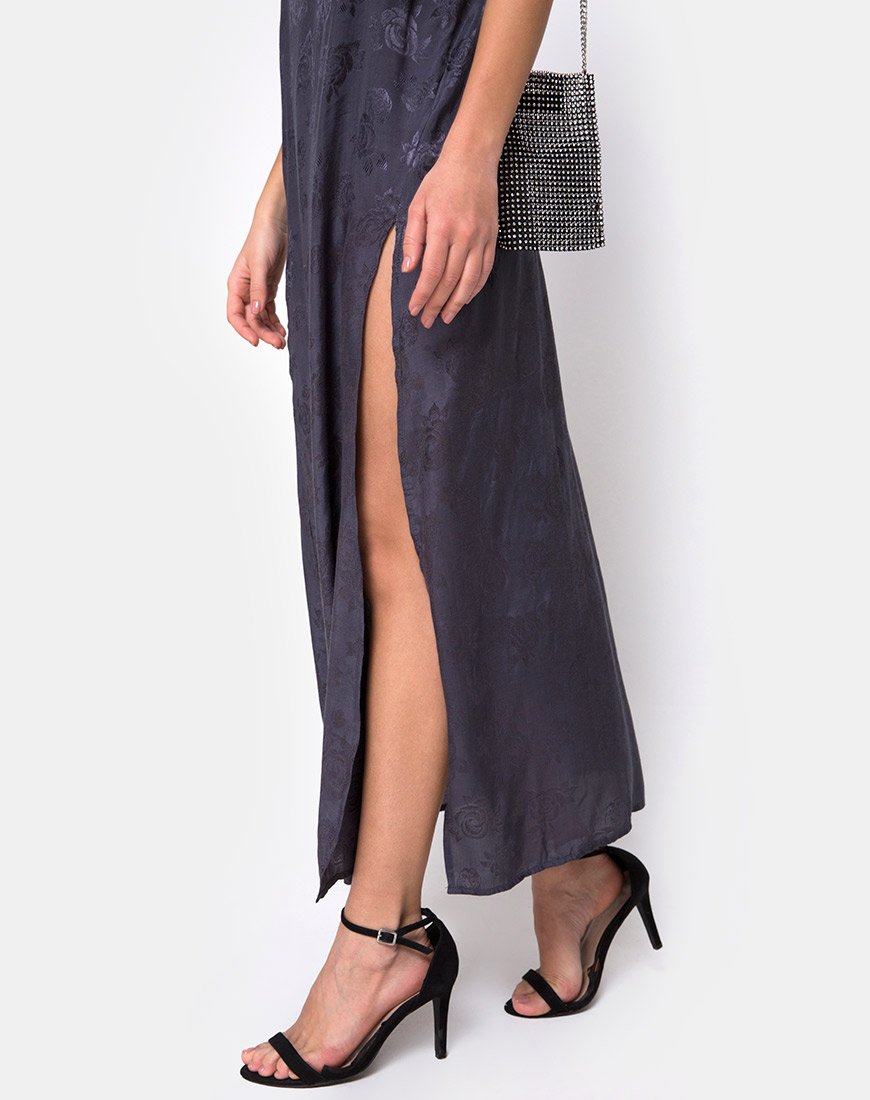 Imagen de Hime Maxi Dress in Satin Grey Rose