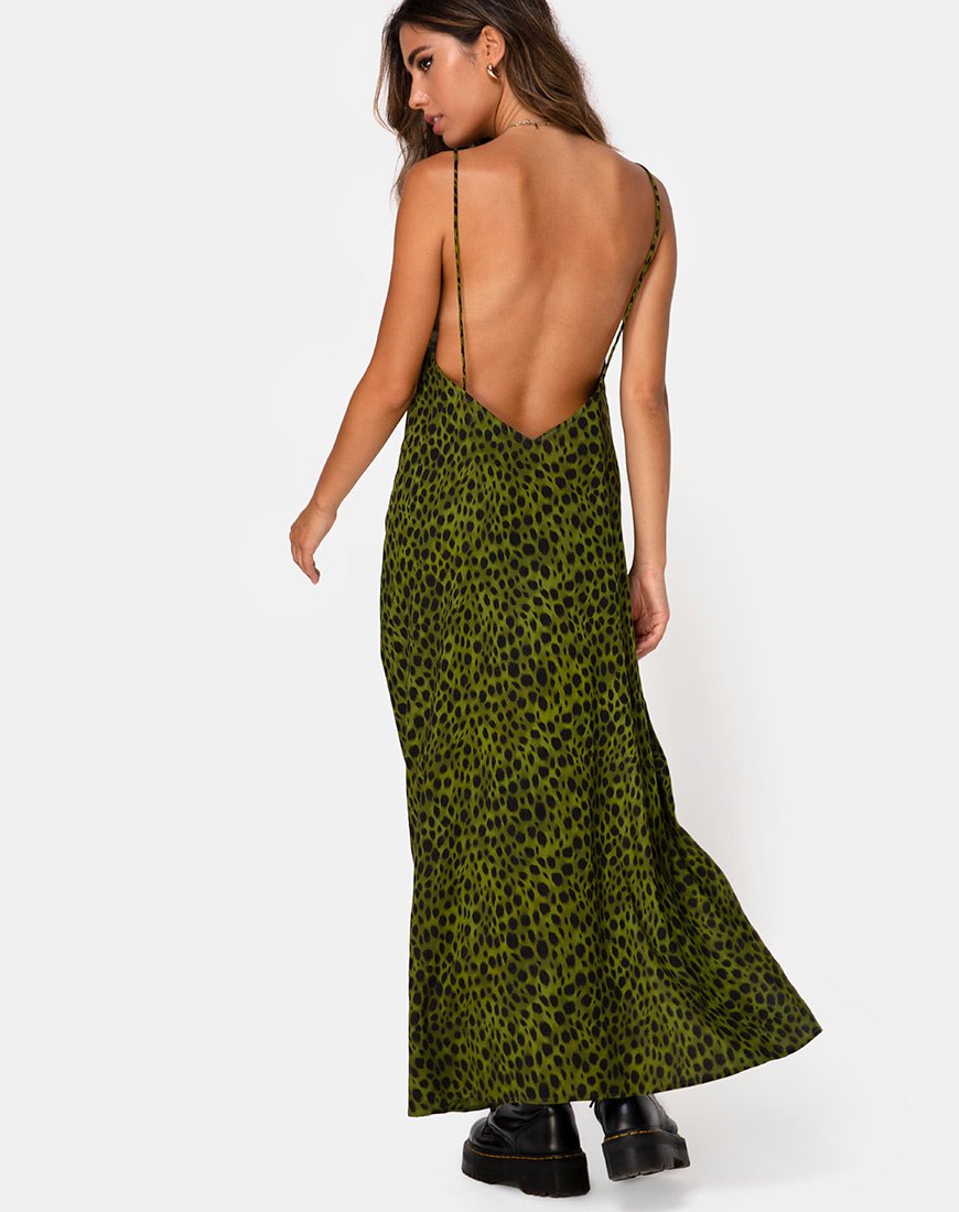 Imagen de Hime Maxi Dress in Cheetah Khaki