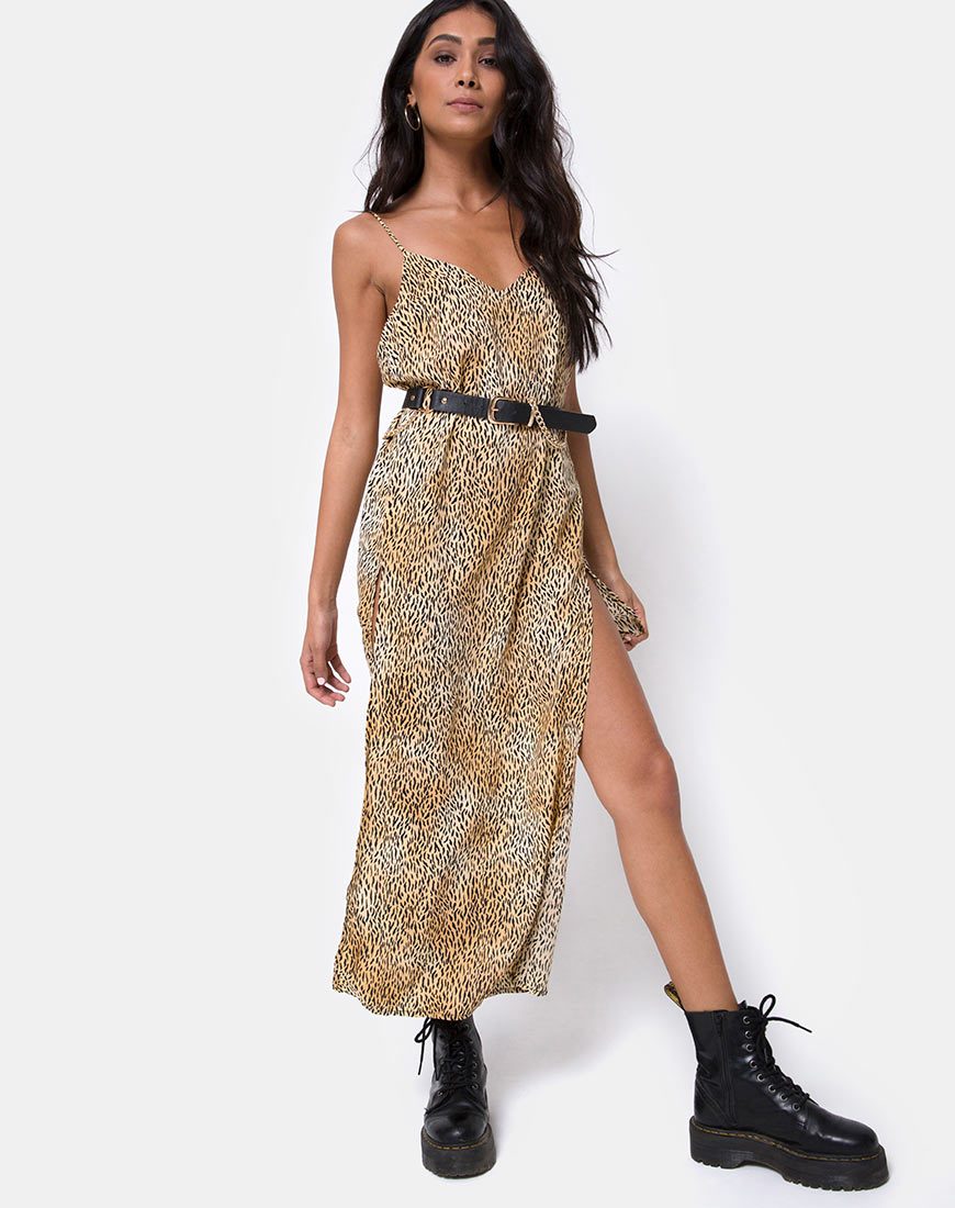 Imagen de Hime Maxi Dress in Mini Tiger Marrón