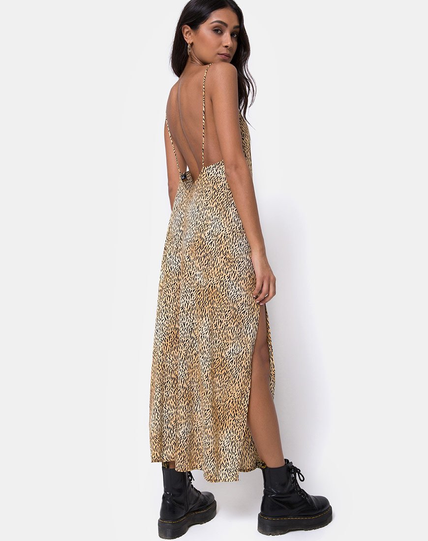 Imagen de Hime Maxi Dress in Mini Tiger Marrón