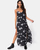 Imagen de Hime Maxi Dress in Mono Flower Negro