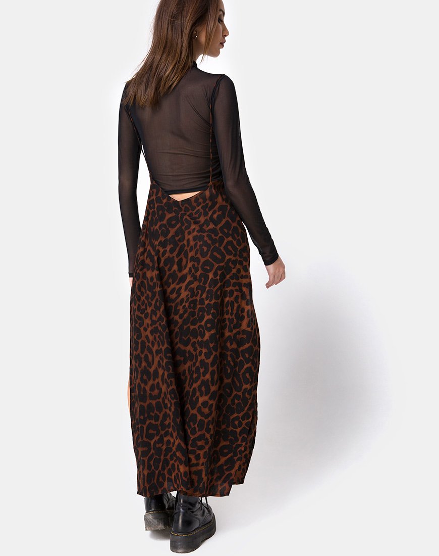Imagen de Hime Maxi Dress in Oversize Jaguar Marrón