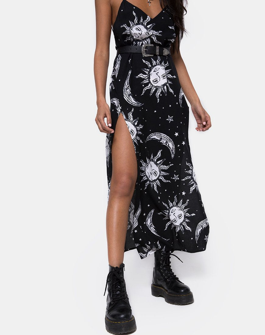 Imagen de Hime Maxi Dress in Oversize Sun Moon and Stars