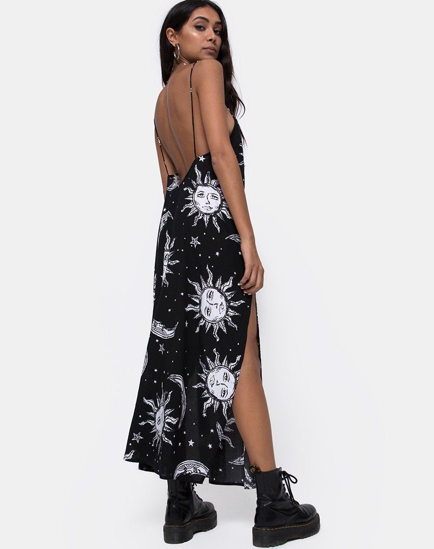 Imagen de Hime Maxi Dress in Oversize Sun Moon and Stars