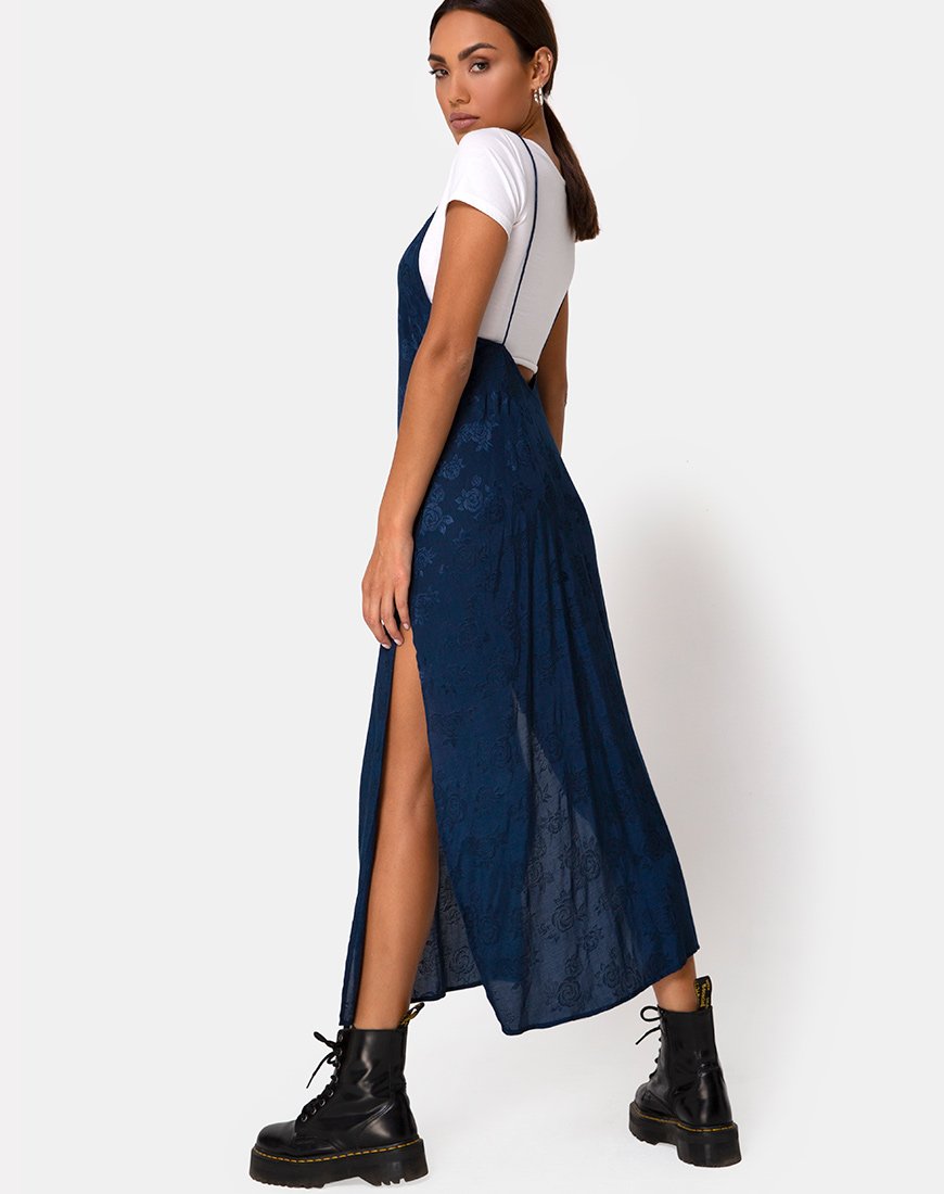 Imagen de Hime Vestido de satén rosa azul