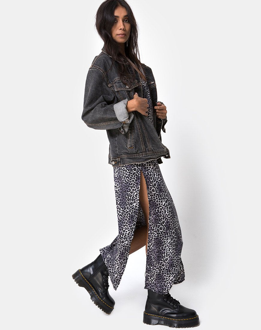Imagen de Hime Maxi Dress in Rar Leopard Grey