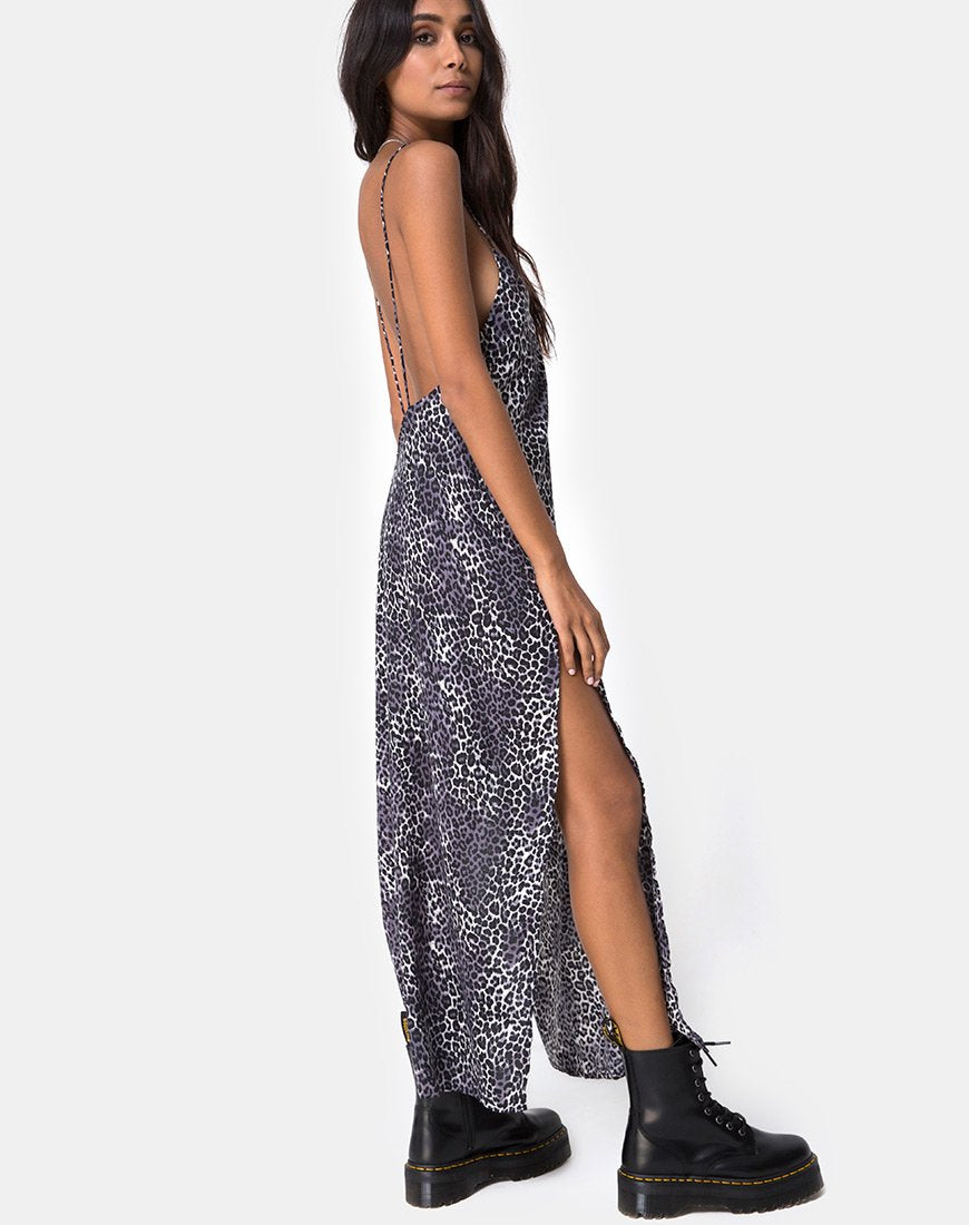 Imagen de Hime Maxi Dress in Rar Leopard Grey