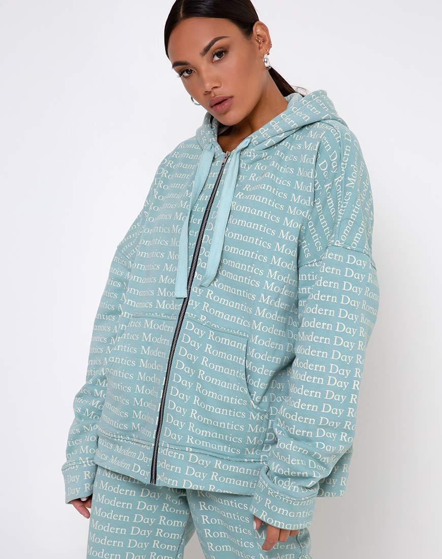 Sudadera con capucha Hollack en Modern Day Romantics Seafoam
