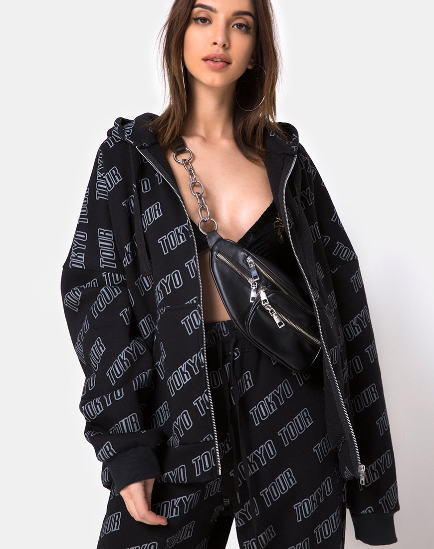 Imagen de Hollack Zip Hoody en Tokyo Tour Negro