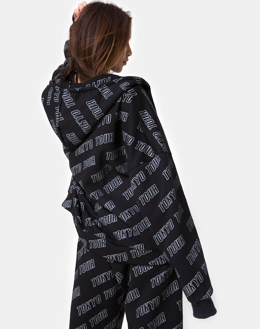 Imagen de Hollack Zip Hoody en Tokyo Tour Negro