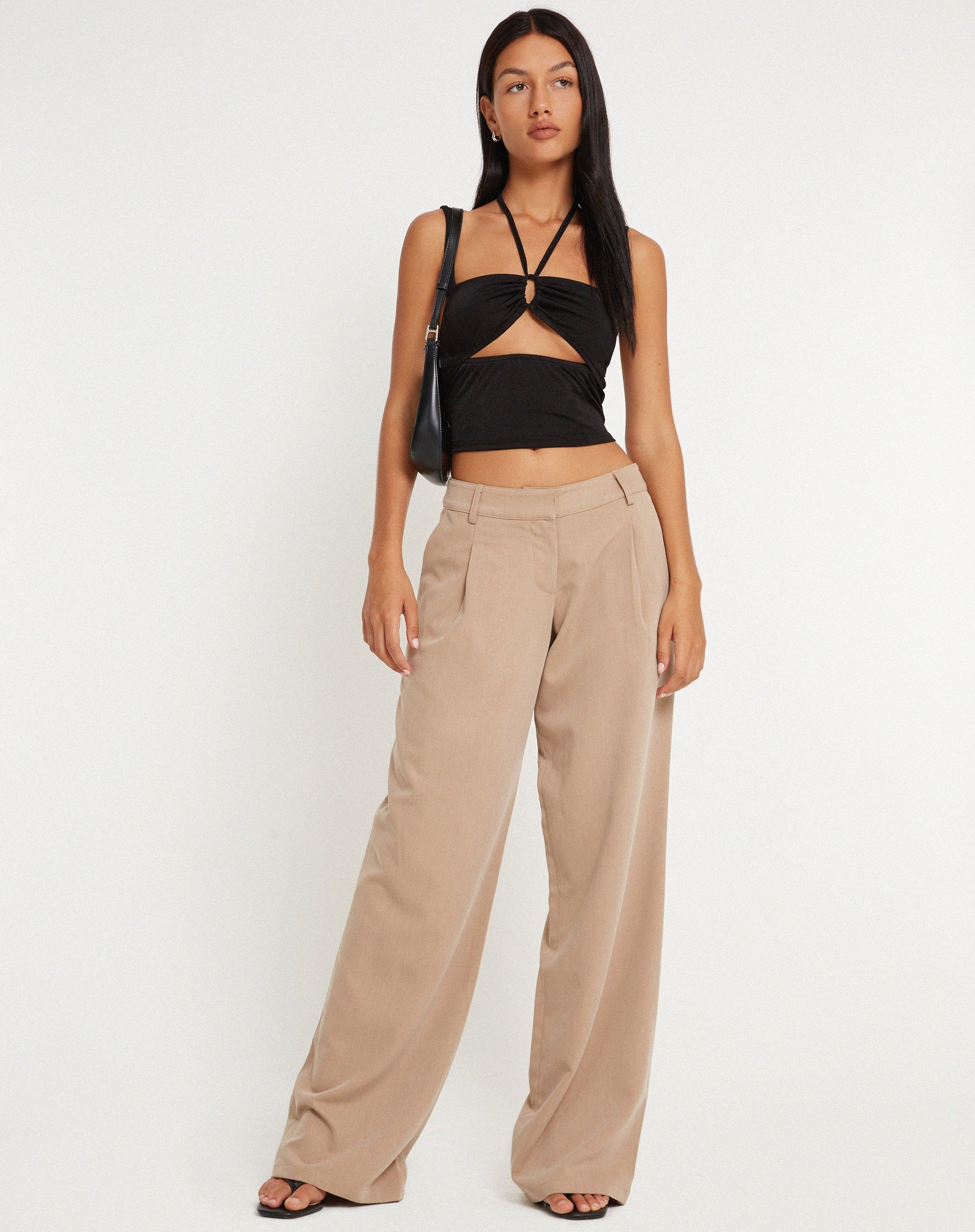 imagen de Hondra Wide Leg Trouser en Beige