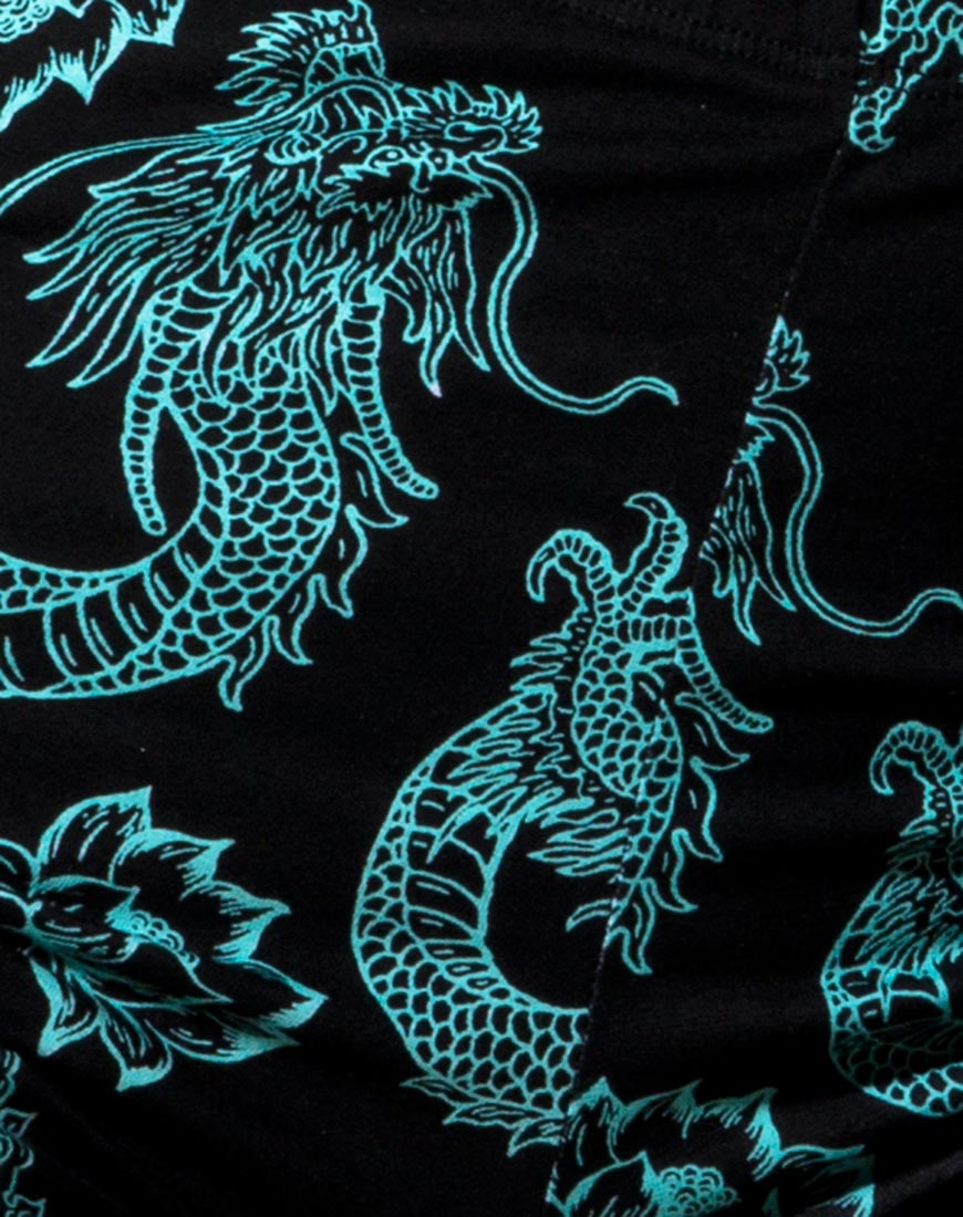 Imagen de Hot Pant in Dragon Flower Negro y Menta
