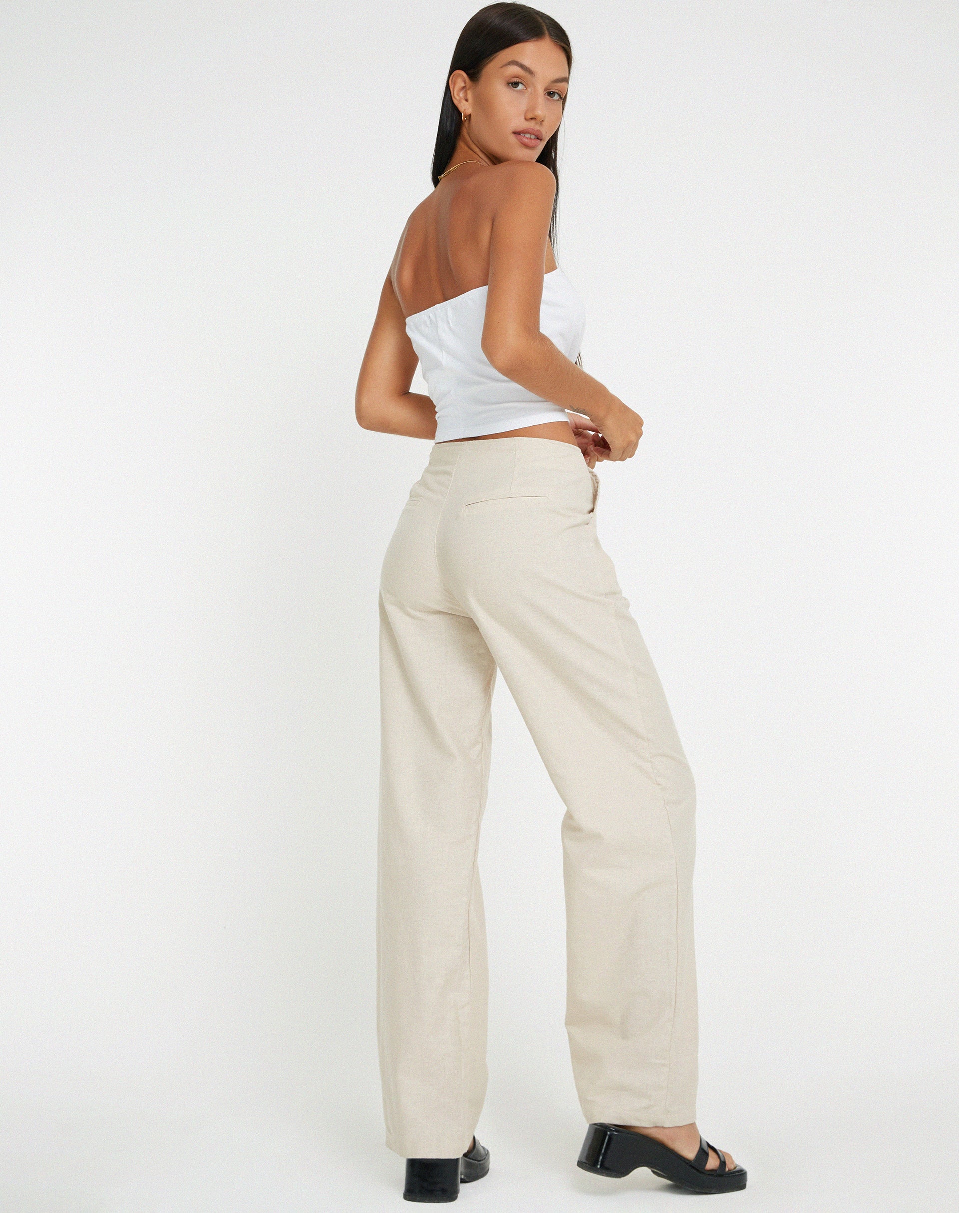 imagen de Idama Wide Leg Trouser en color crudo