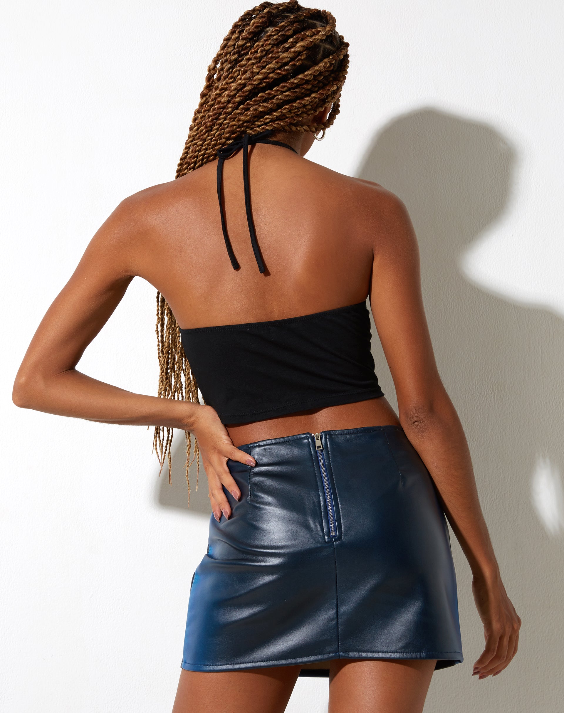 imagen de Ima Minifalda en PU Azul Ombre