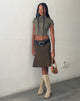 imagen de Vieve Low Rise Midi Skirt in Dark Grey