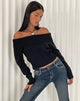 imagen de Koriya Bardot Top en Negro