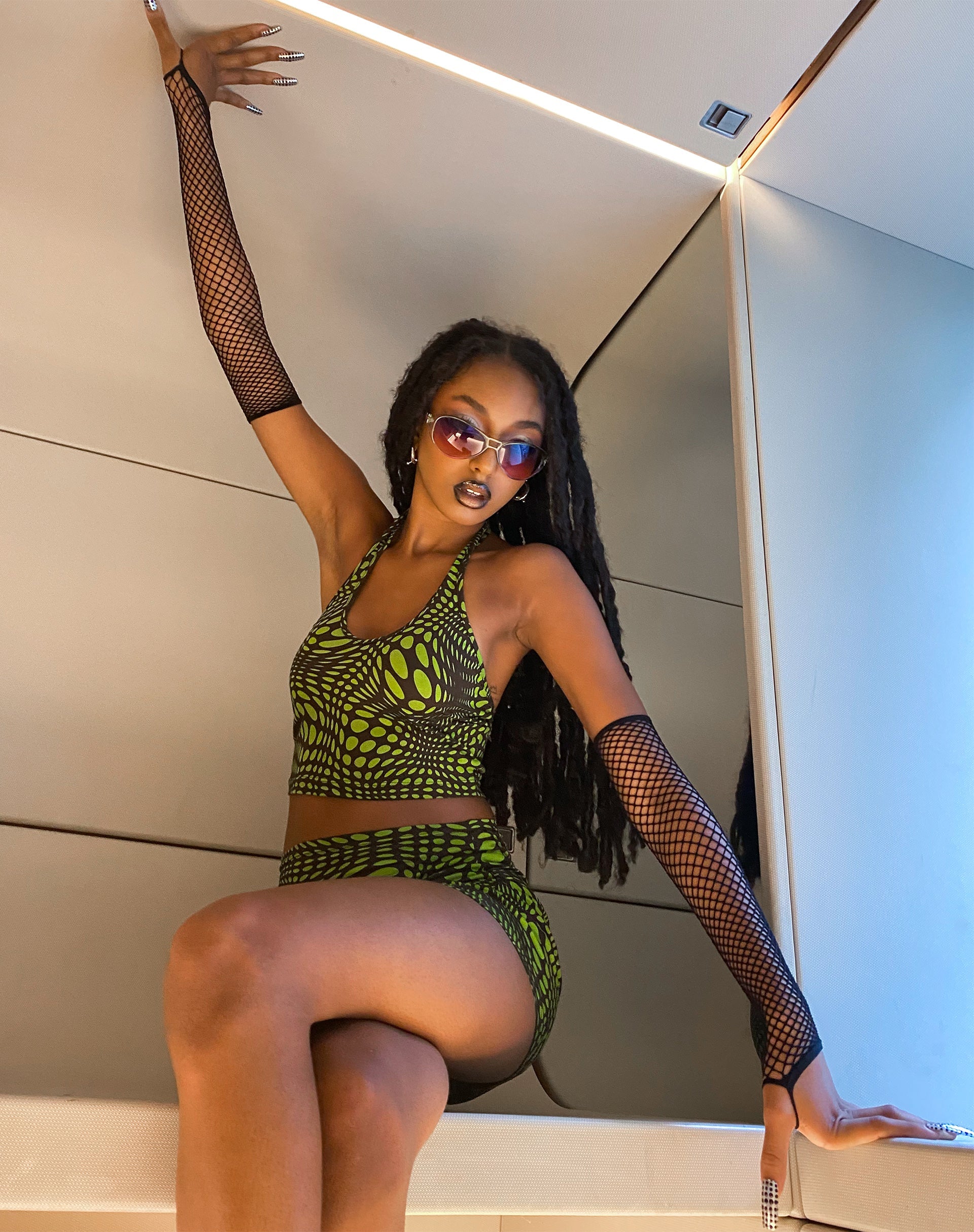 Imagen de Reis Crop Top en Polka Verde Óptico