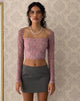 imagen de Kalisha Long Sleeve Top en Spring Rose Dusty Pink