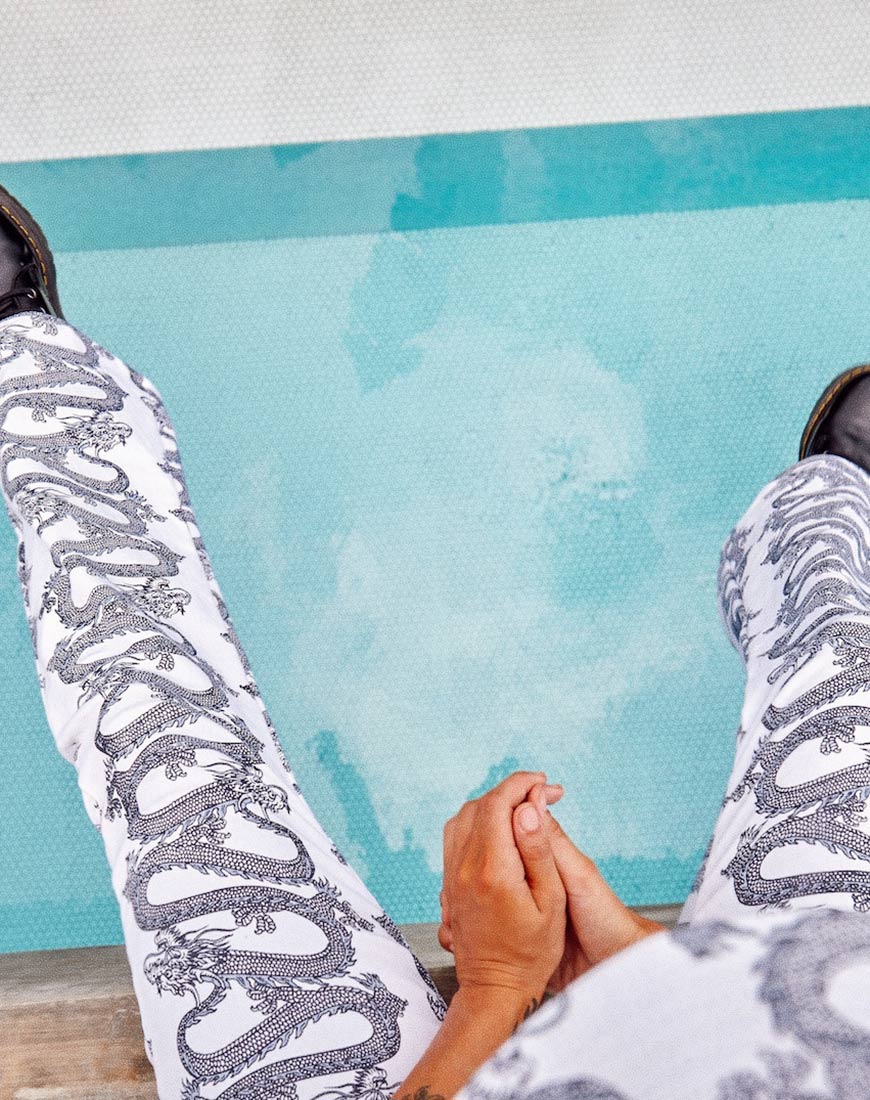 Imagen de Zoven Pantalones en Dragon Rope Blanco