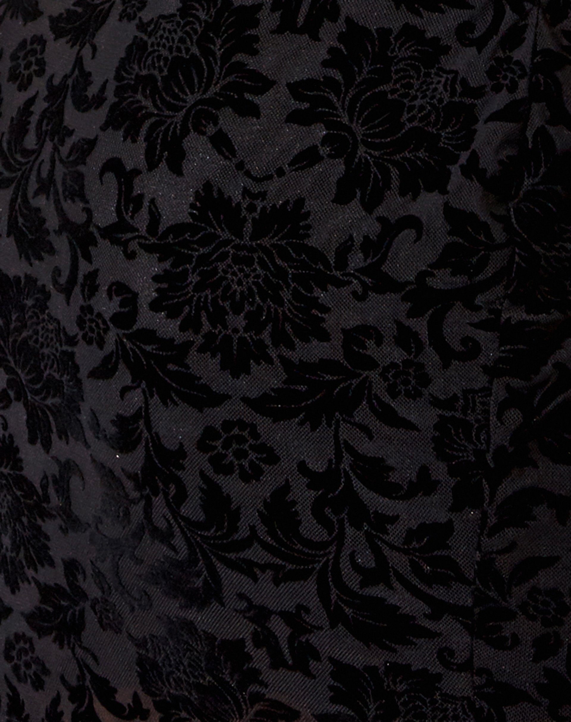 Imagen de Impho Mini Dress in Brocade Rose Flock Negro