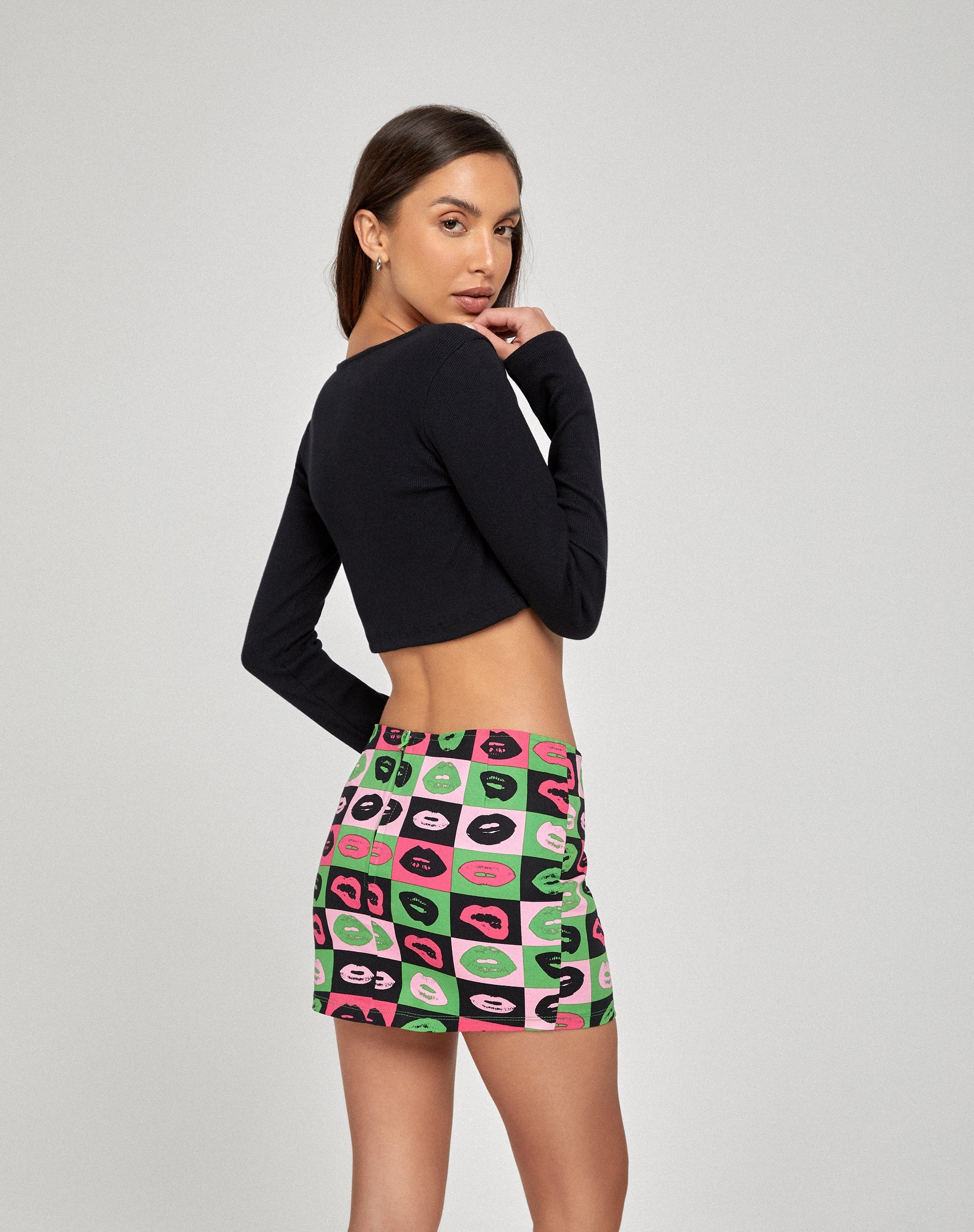 imagen de la minifalda Ina en Lips Green