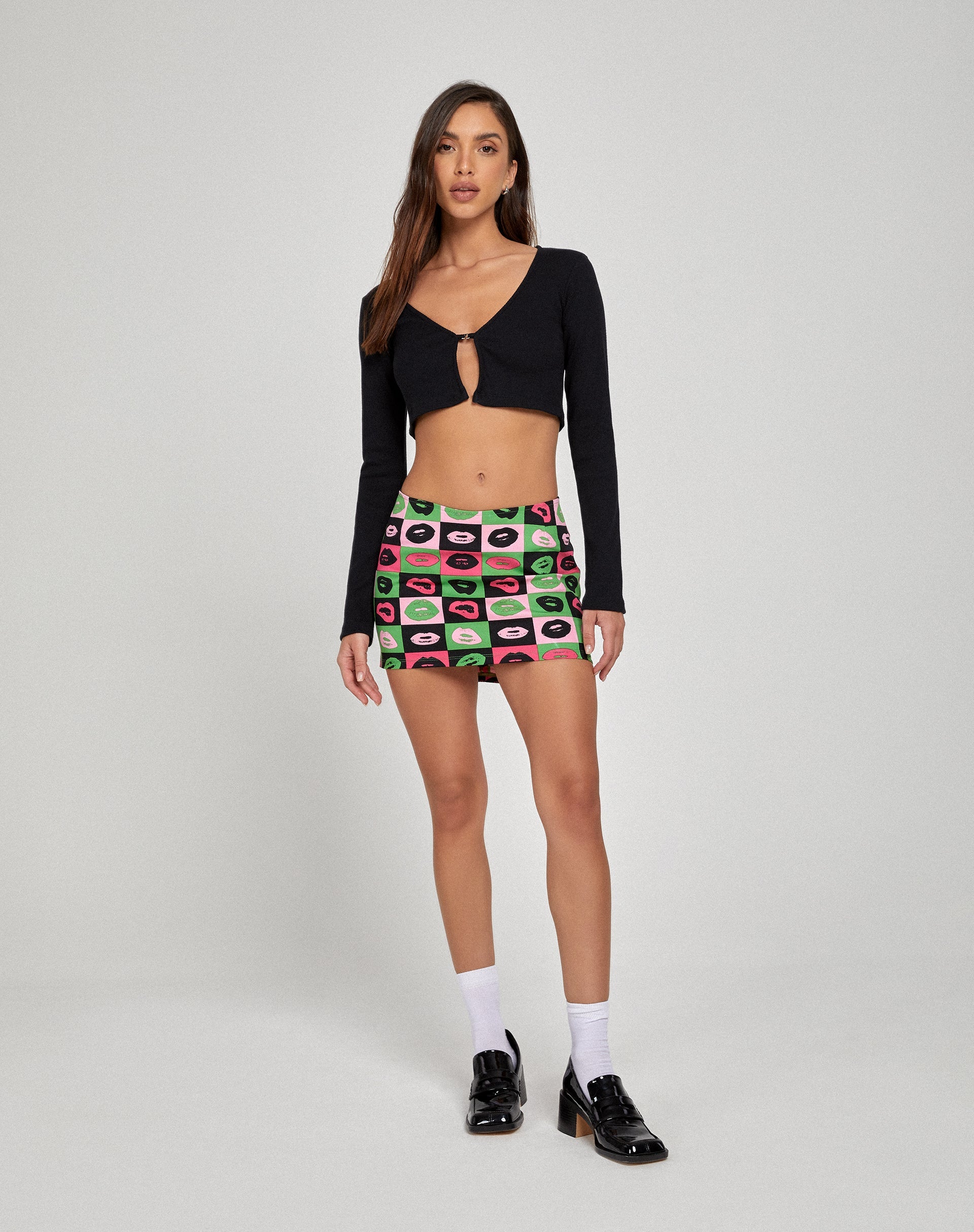 imagen de la minifalda Ina en Lips Green