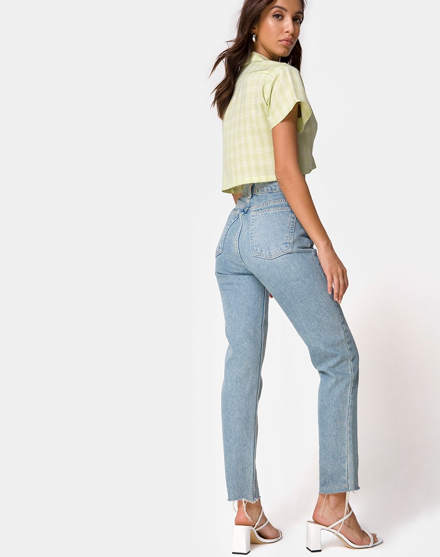 Imagen de Indiana Cropped Shirt in Sage Check
