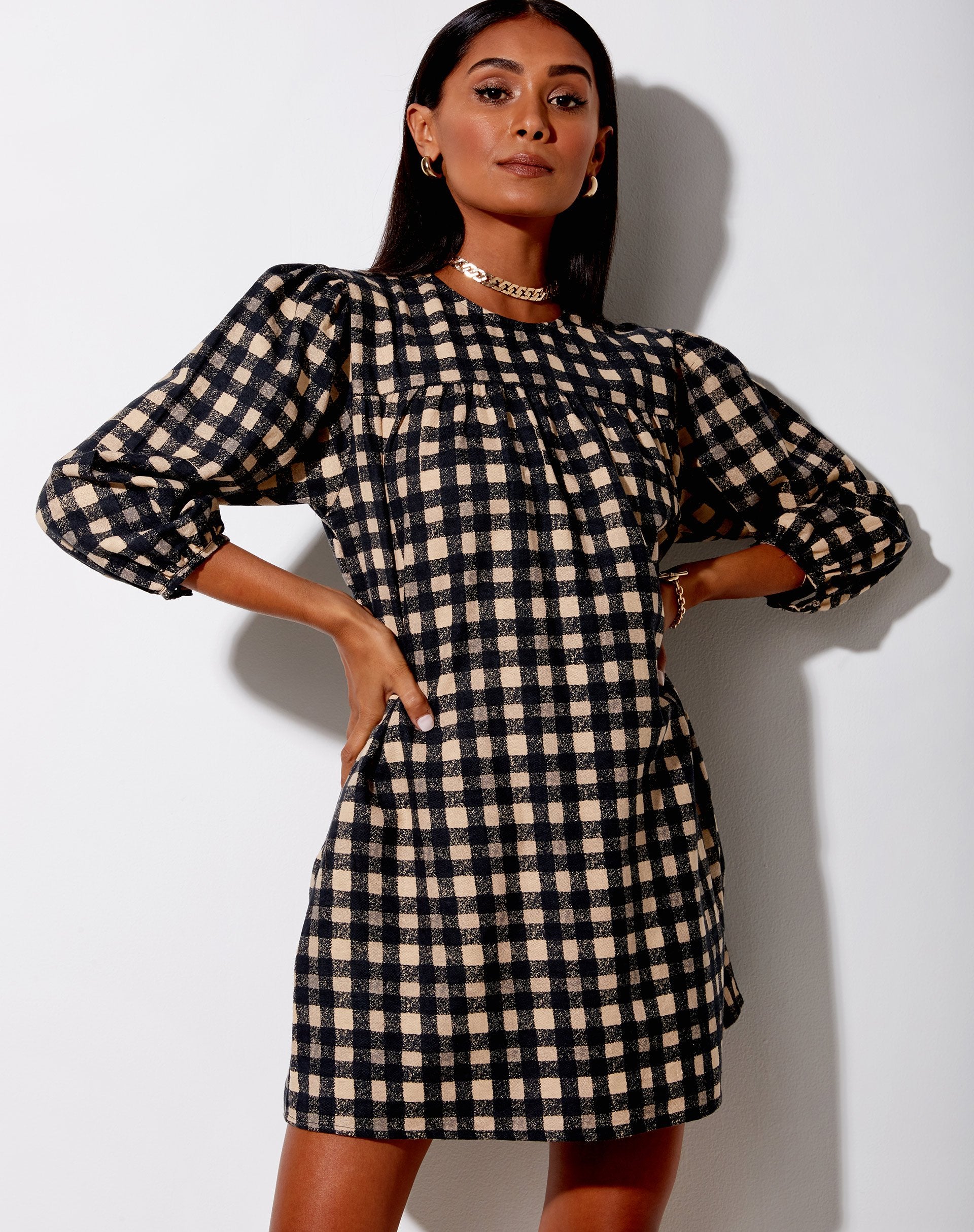 Imagen de Isha Mini Dress in 90s Grunge Check