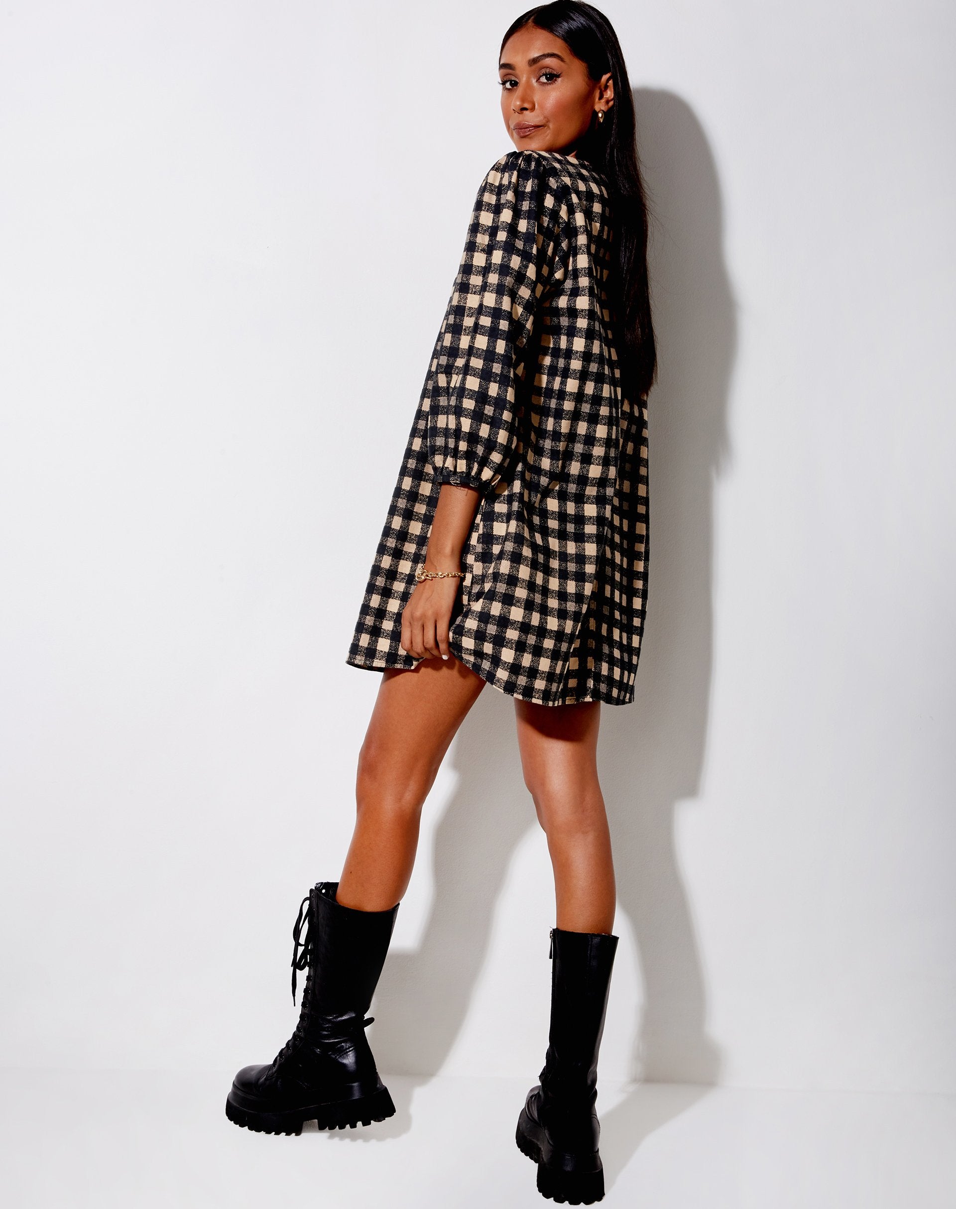 Imagen de Isha Mini Dress in 90s Grunge Check