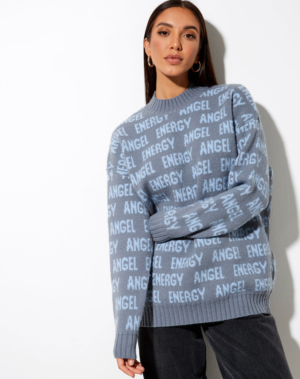 Jersey Iskov en gris suave y azul empolvado Angel Energy
