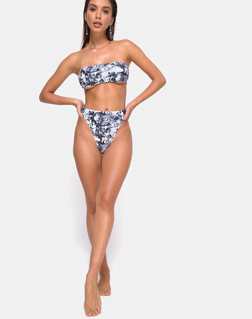 Imagen de la braguita de bikini Izarla en gris querubín