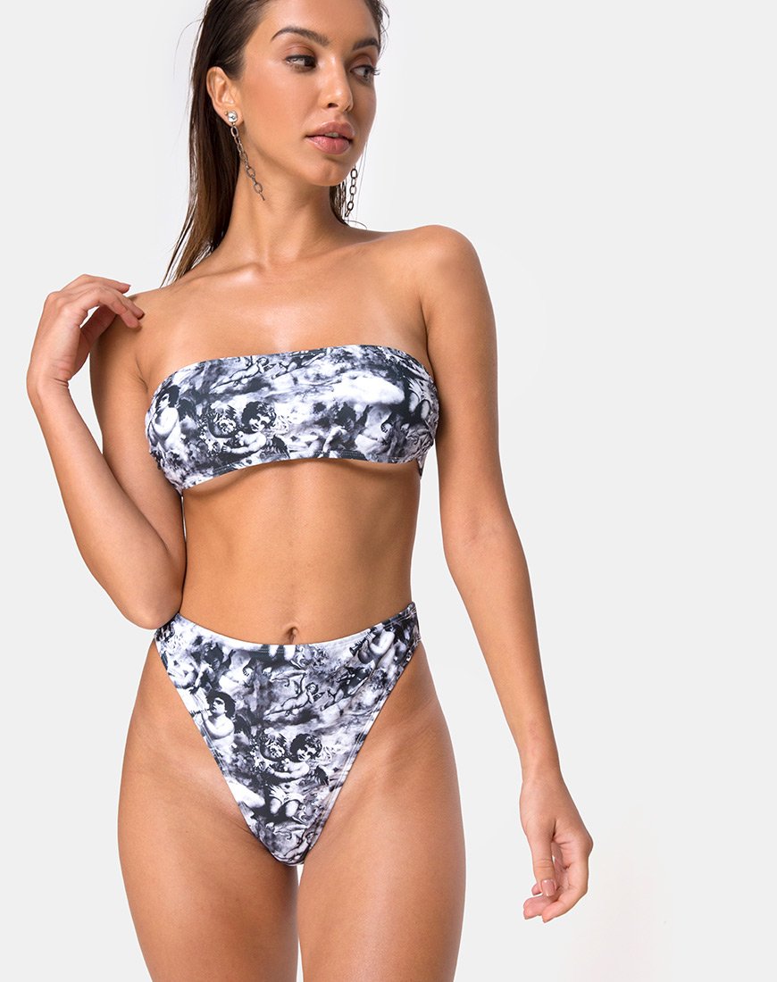 Imagen de la braguita de bikini Izarla en gris querubín