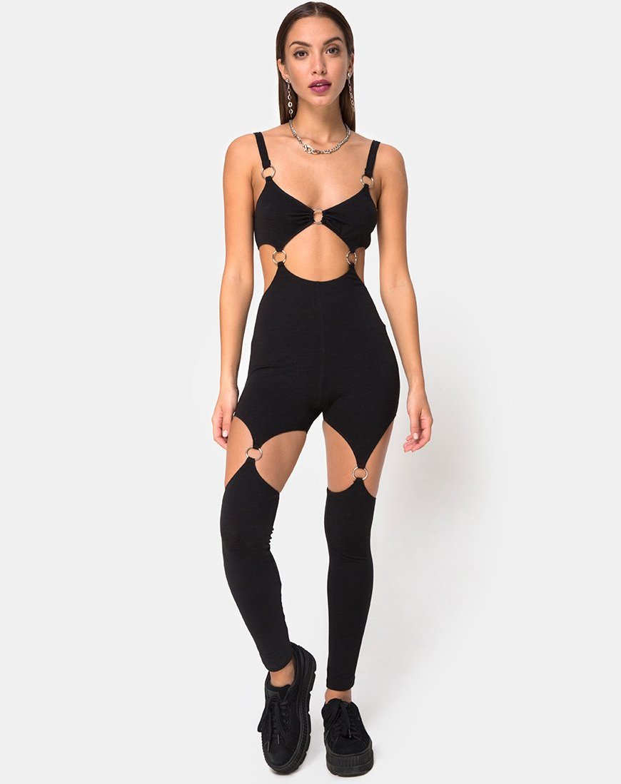 Imagen de Jaca Cutout Unitard en negro