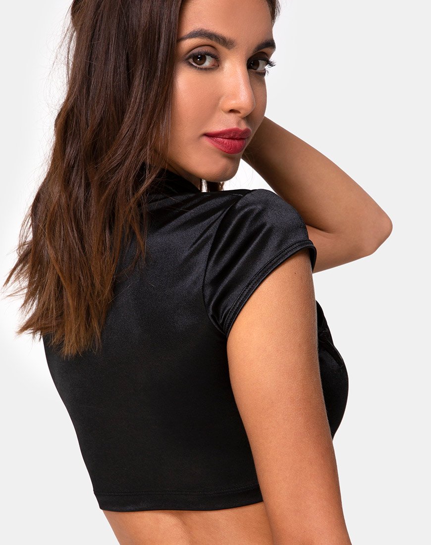 Top Jakina en Spandex Negro