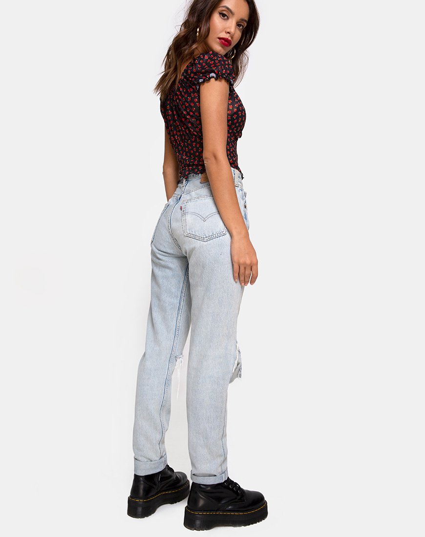 Imagen de Jalina Top en Red Rosa Dotty