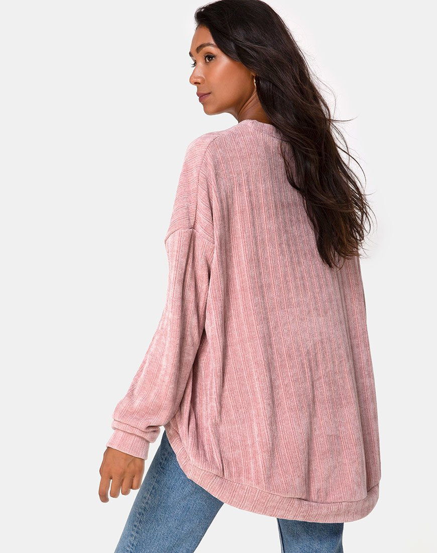Jersey Jama de punto rosa