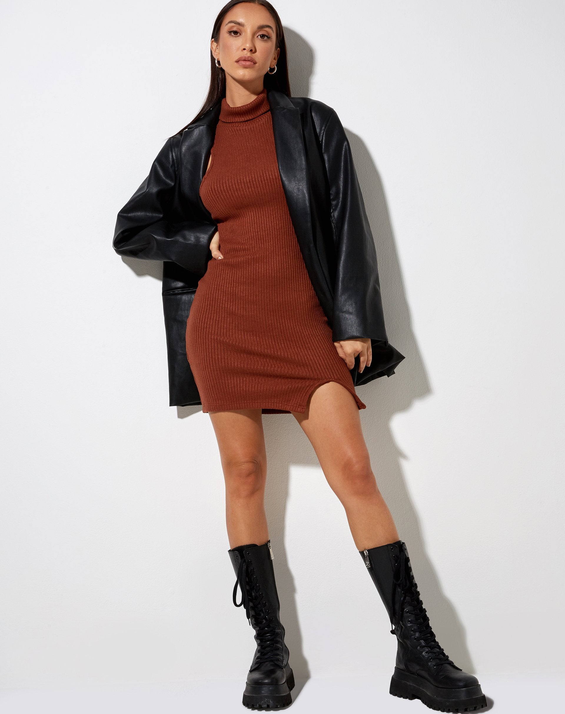 Imagen del minivestido Jamaika de canalé Chocolate