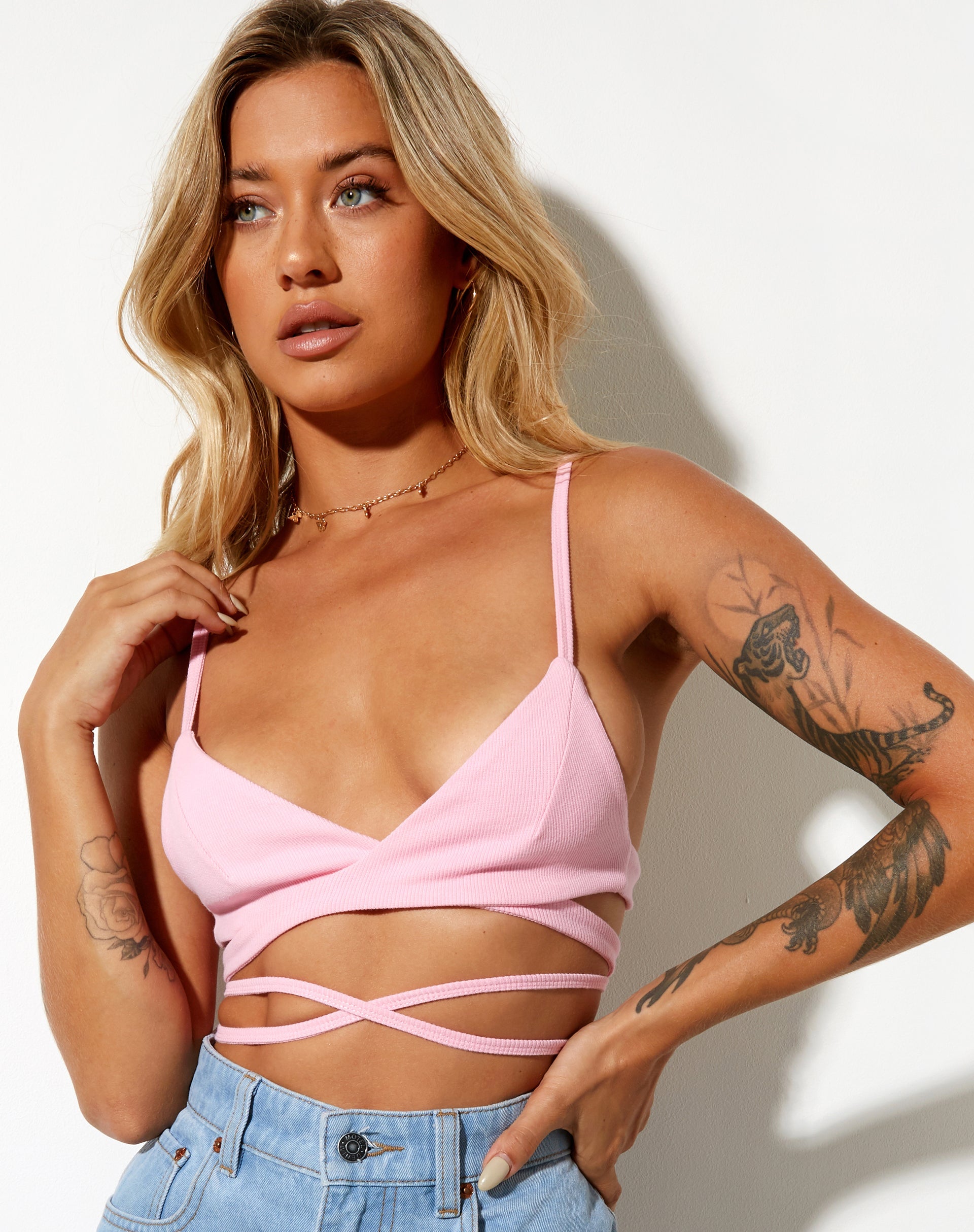 Imagen de Jamaria Bralette Top en Baby Pink
