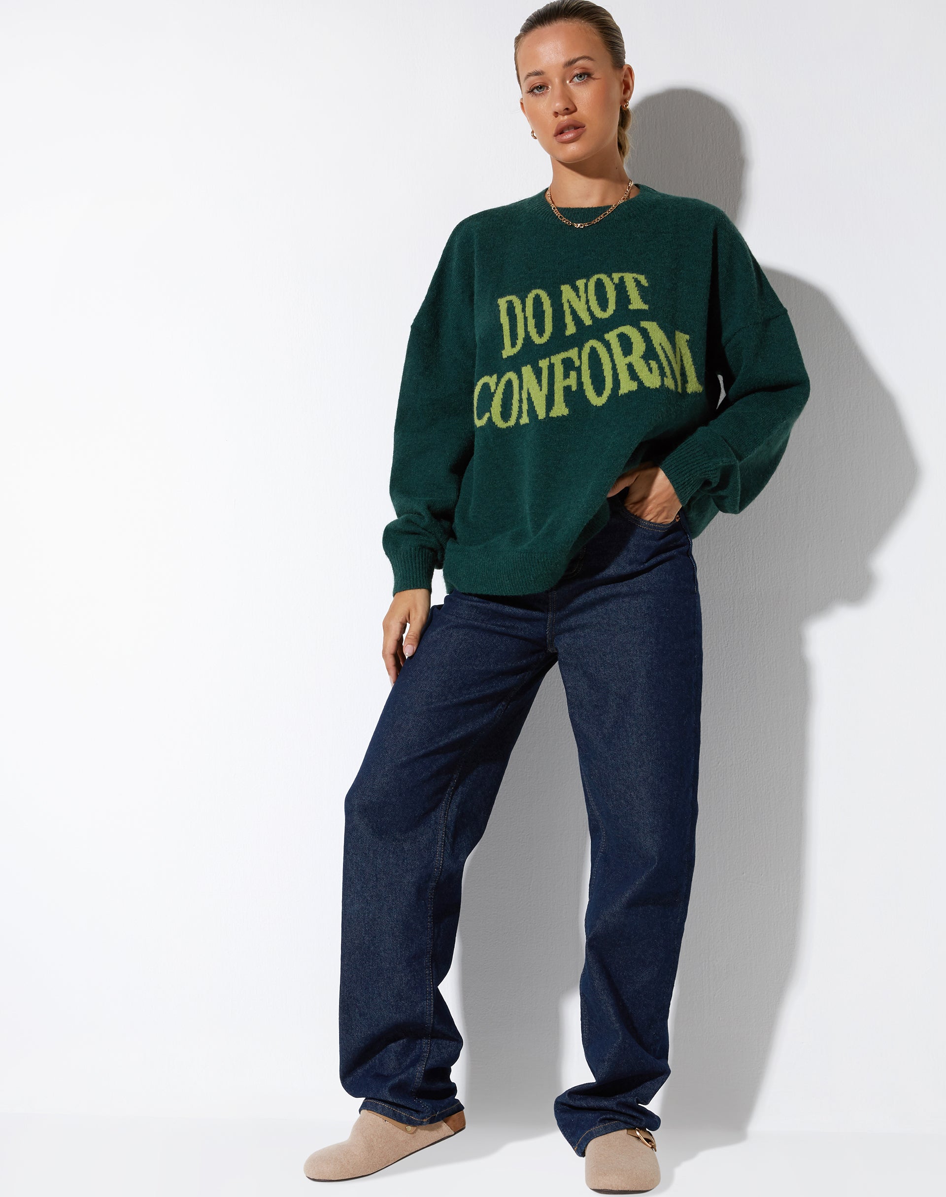imagen de Jamin Jumper en Verde 'Do Not Conform'