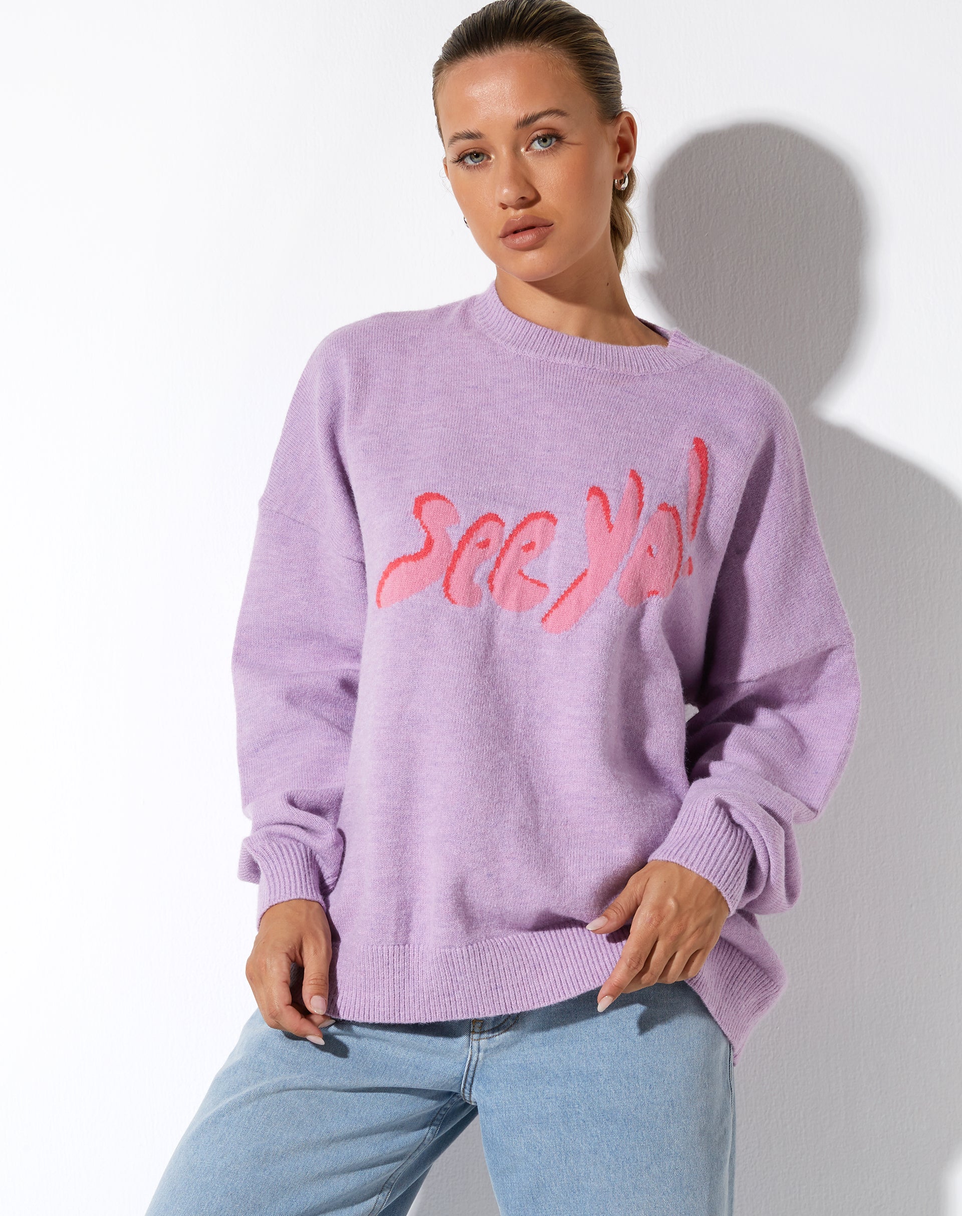 IMAGEN DE JAMIN Jumper de punto Lila See Ya