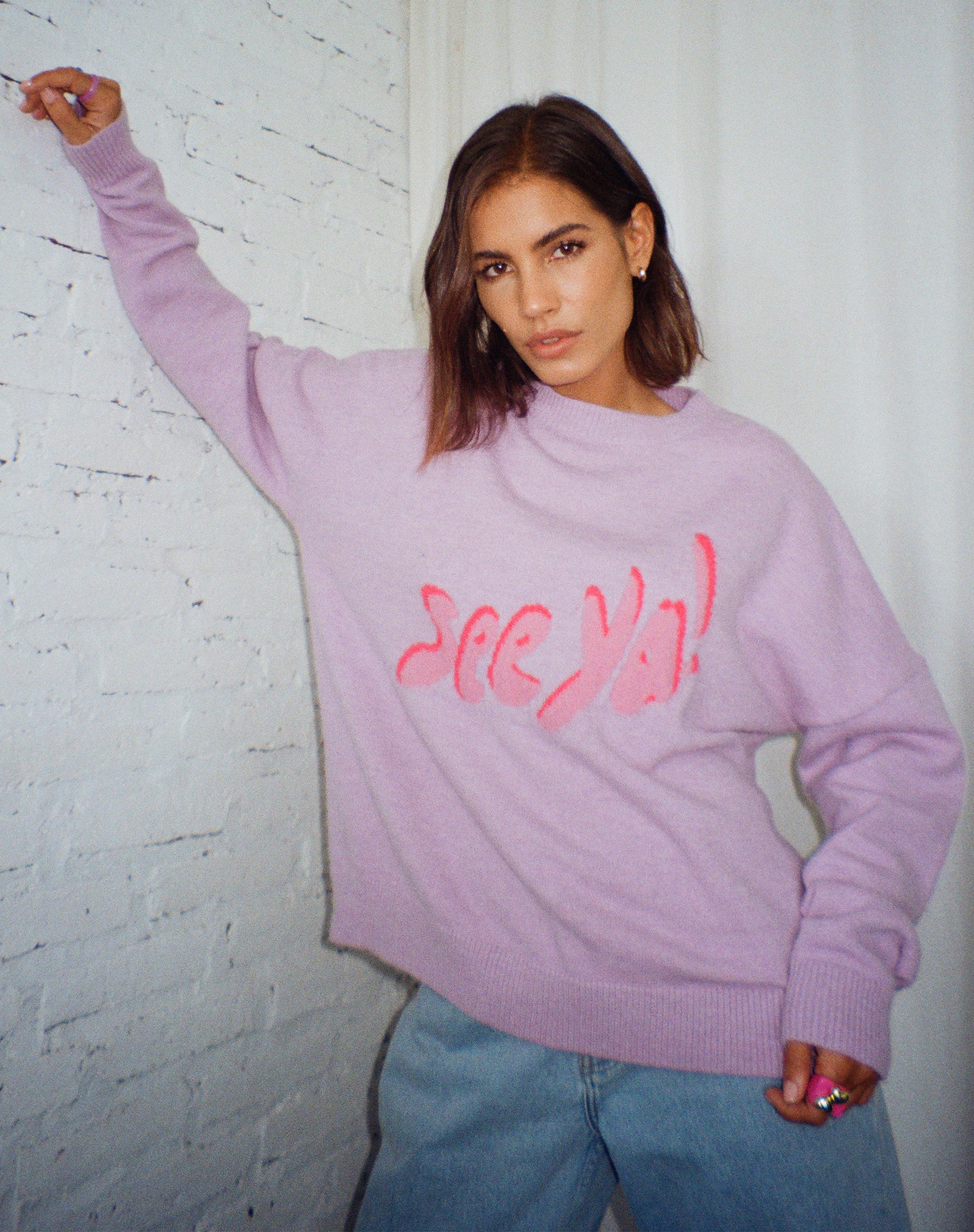 IMAGEN DE JAMIN Jumper de punto Lila See Ya