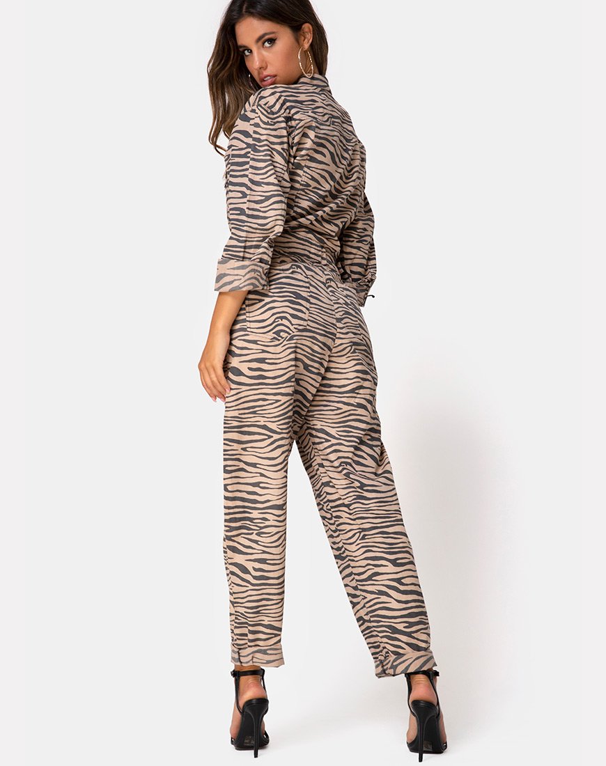 Imagen de Jampa Jumpsuit in Zips Zebra Taupe
