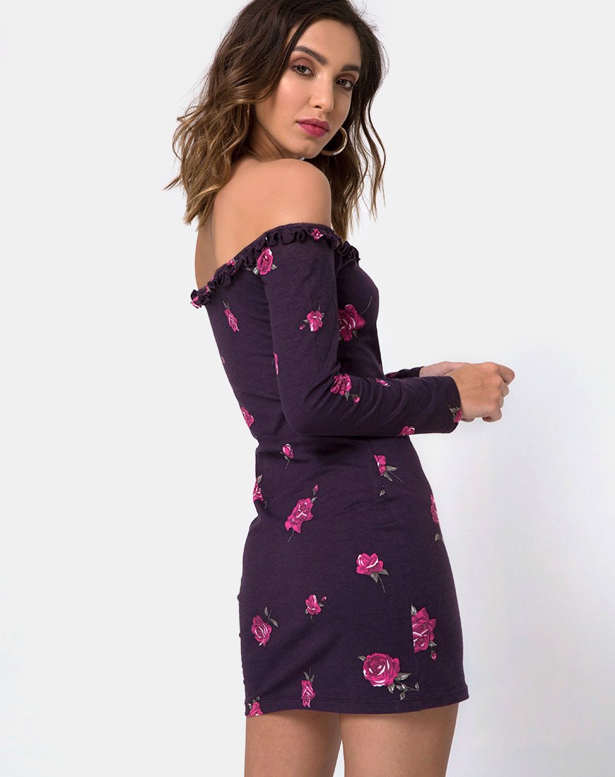 Vestido ajustado Janelis en rosa noche