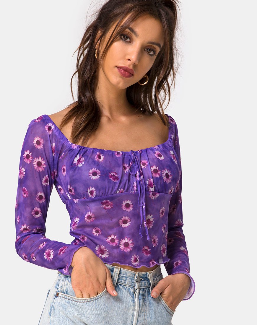 Top Janina en Daisy Daze Morado