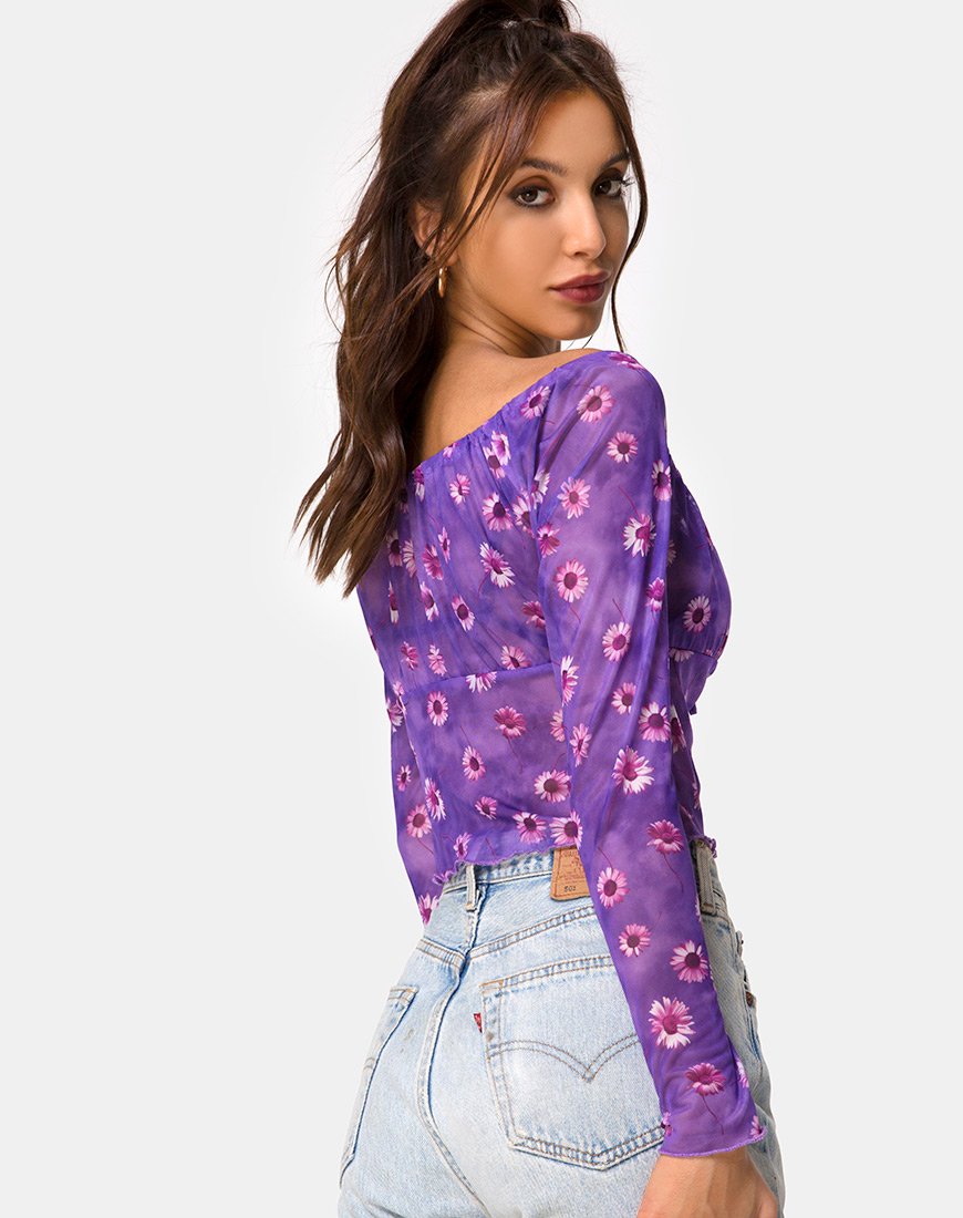 Top Janina en Daisy Daze Morado