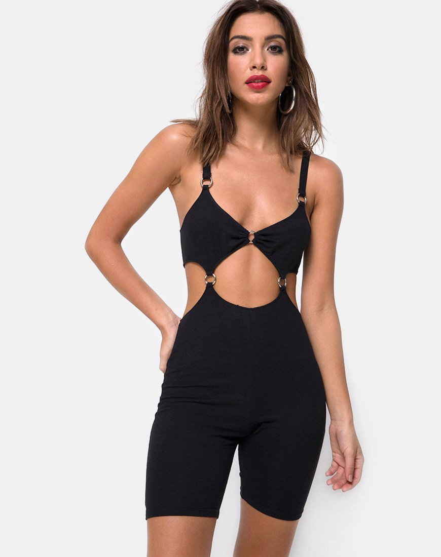 Jaso Cutout Unitard Negro