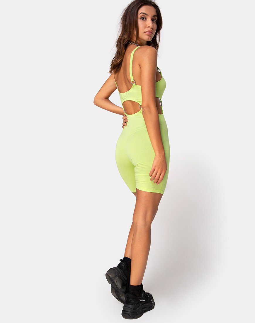 Imagen de Jaso Cutout Unitard in Lime